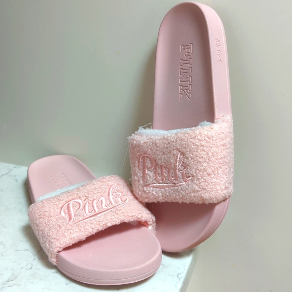 Victoria's Secret PINK Comfy Sandal Slides Slippers Medium 7/8